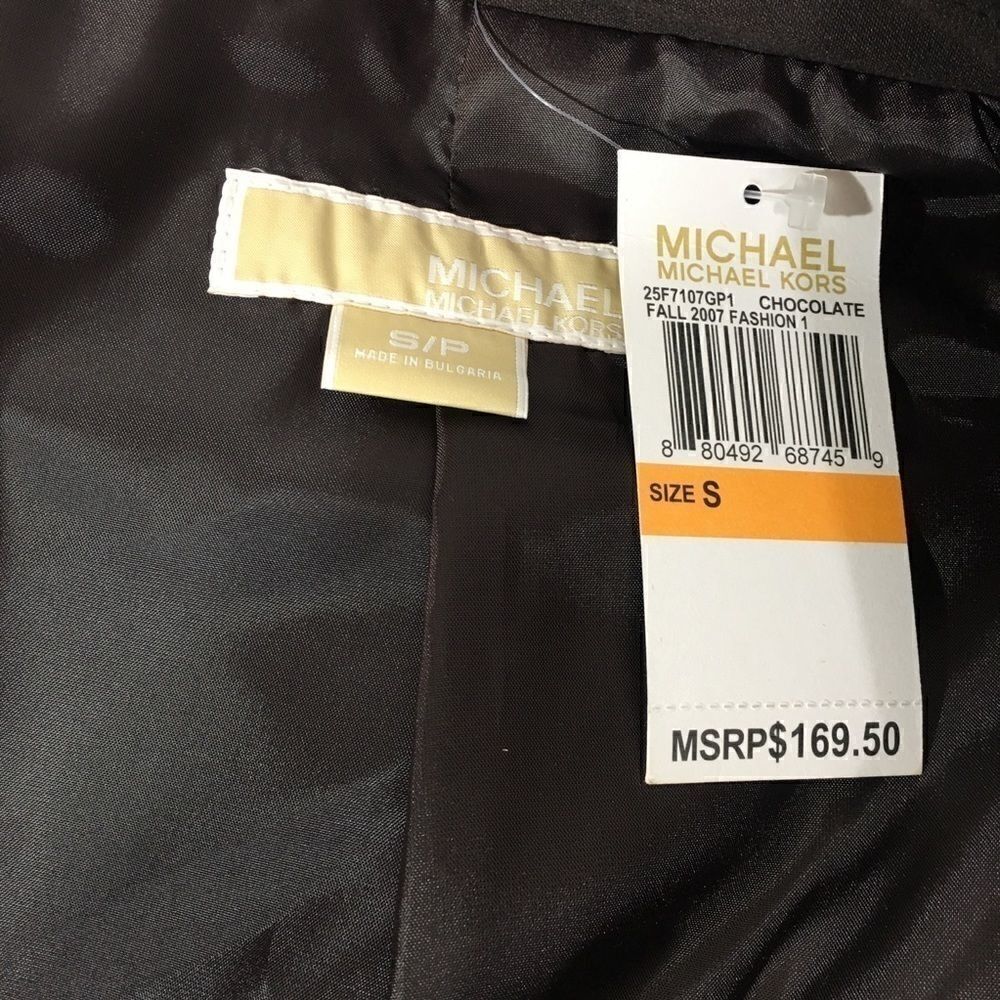 Michael Kors MK NEW brown blazer jacket coat small - Picture 11 of 15